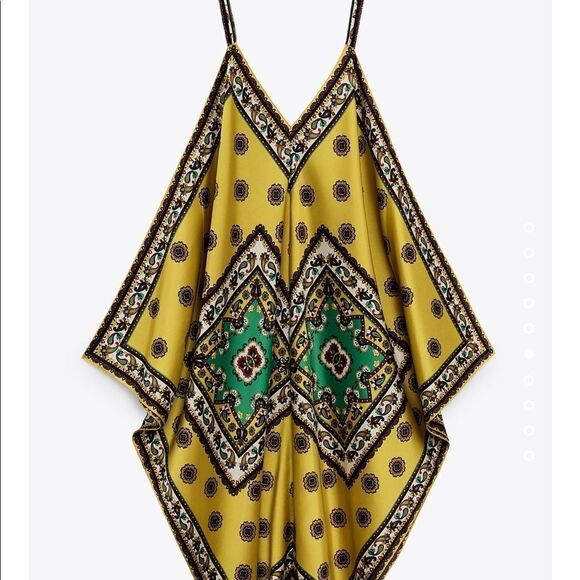 Zara printed kaftan tunic kimono dress - Picture 9 of 12